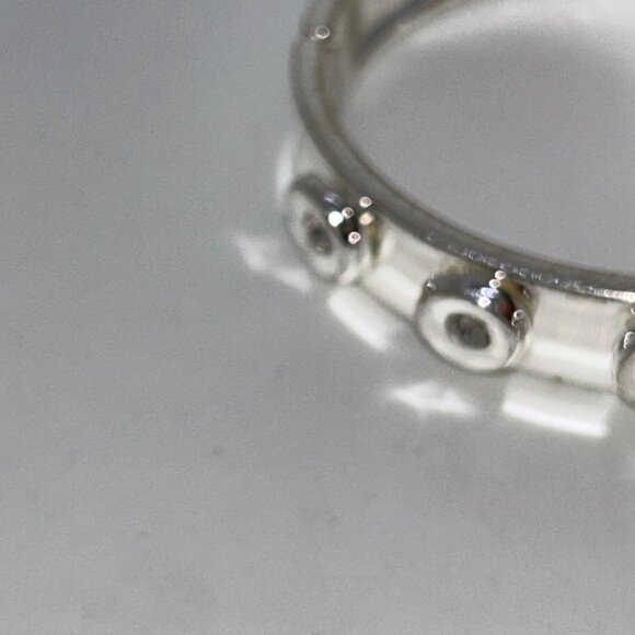 Robert Lee Morris RLM Soho Silver-Tone Hinged Bracelet Round Crystal Accents - Picture 3 of 11